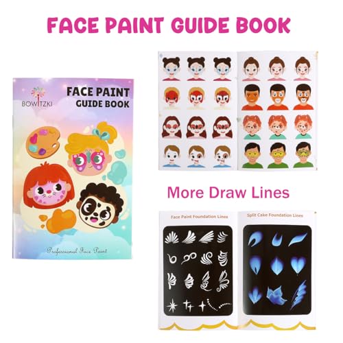 Bowitzki Face Painting Kit 23 Colors Water Based Non Toxic