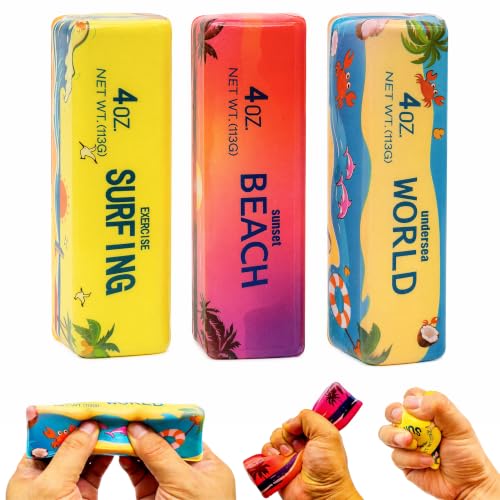 YRRQAQ 3PCS Butter Squishy Slow Rising Fidget Toys for Kids Stress Relief