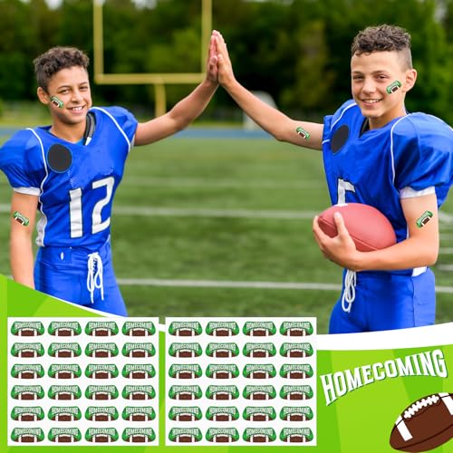 240 Homecoming Football Glitter Temporary Tattoos