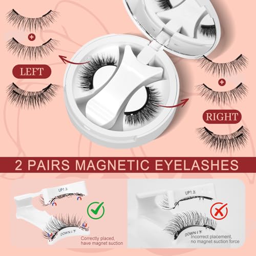 Magnetic Eyelashes with Applicator - Natural Reusable Lashes