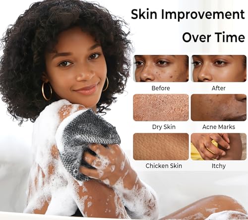 African Net Sponge Exfoliating Body Scrubber - 40in Bath Washcloth