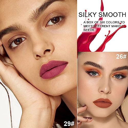 evpct 6-Color Liquid Lip Tint Set Waterproof Long Lasting