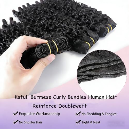 Burmese Curly Human Hair Bundles 3C4A Spiral Texture 12 inch