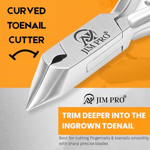 Signature Half Moon Toenail Cutter ? 5.75" Stainless Steel Nail Clipper for Thick, Hard & Ingrown Toenails ? Precision Pedicure Tool for Men & Women