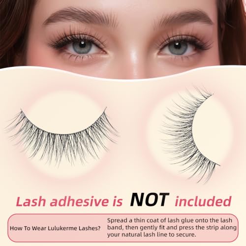 Wispy False Eyelashes 7 Pairs - Natural 3D Flared Lash Strip