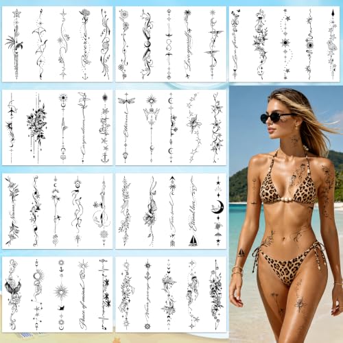 Ocean Temporary Tattoos for Women - 45 Designs, Waterproof