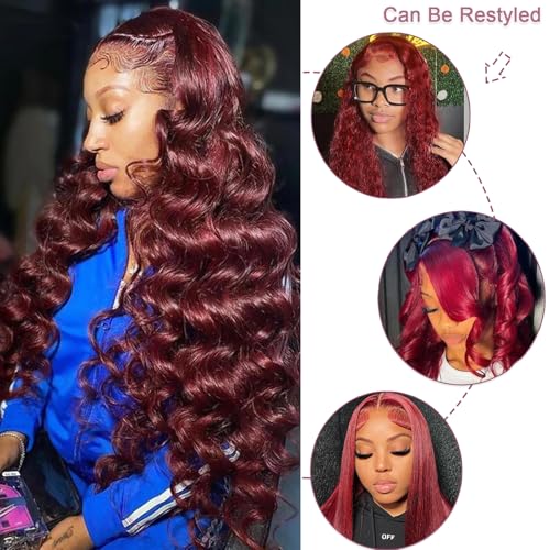 Loose Deep Wave Human Hair Bundles with Closure 20 22 24in