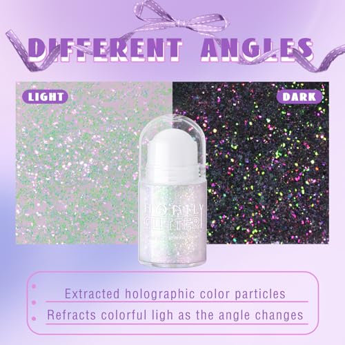 Roll-On Holographic Body Glitter Gel - Sparkling Pink