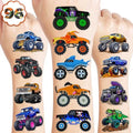 Monster Truck Temporary Tattoos - 120 PCS Pre-Cut Kids Party Favors