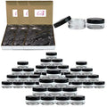 Beauticom 5G/5ML Round Clear Jars with Black Lids for Beads, Gems, Glitter, Charms, Small Arts and Crafts Items (Quantity: 200pcs)