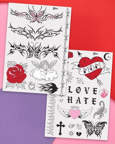xo, Fetti Realistic Temporary Tattoos - 28 Designs, 4 Sheets