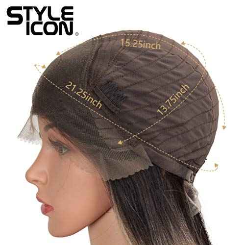 Style Icon Easy-360 Lace Wigs 28" Free Part Lace Frontal Wigs Long Straight Wig Ombre Blonde Synthetic Wig(28", SOP 22613)