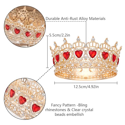 Queen Crown Tiara with Rhinestones for Women