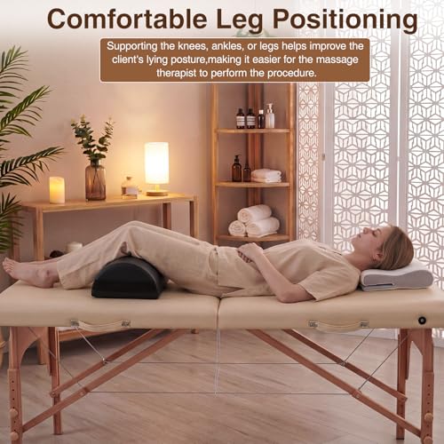 AceOrbit 3/4 Jumbo Round Massage Table Bolster Pillow - PU Leather