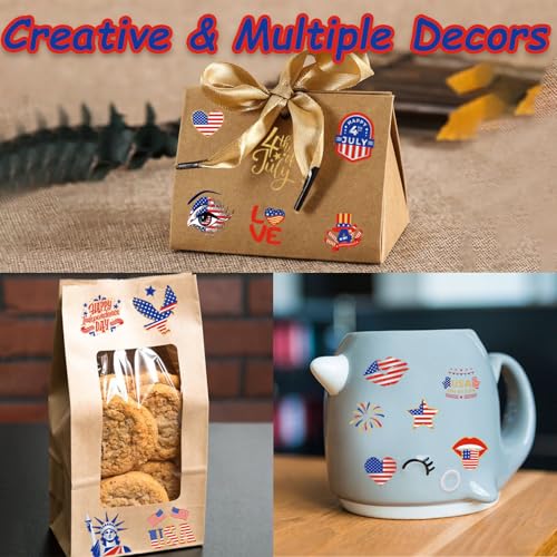 4th of July Temporary Tattoos for Kids - 180pc Patriotic Set