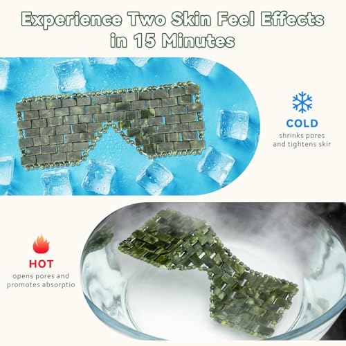 Jade Eye Mask & Resin Scalp Massager Set - 3 Piece Spa Relief