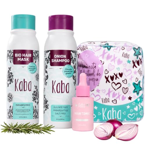 D'Luchi Hair Growth Treatment Kit - 3-Piece Set with Red Onion Shampoo