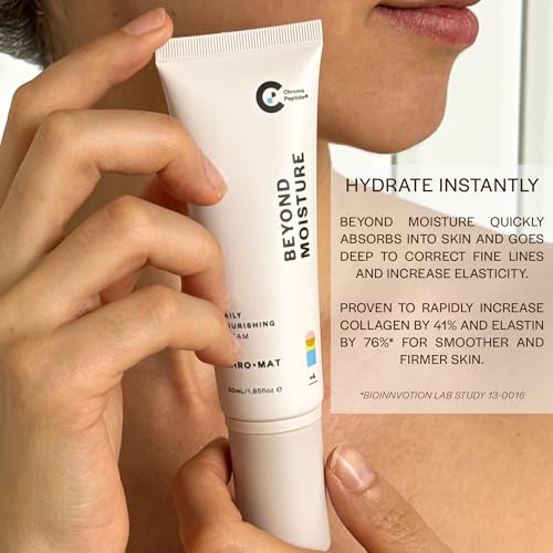 CHROMAT Beyond Moisture Peptide Moisturizer for Face - 50mL Daily Nourishing Cream with Hyaluronic Acid for Deep Hydration - Multi Peptide Face Cream for Anti-Aging & Skin Tone