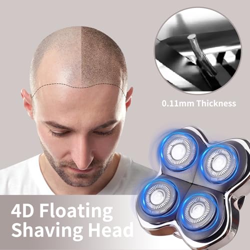Replacement Head Compatible with Pitbulls Gold PRO GX5,Silver PRO SX5,Palm MX5,Platinum PRO PX5,Bull-Dog Razor - Hypoallergenic Stainless Steel Shaver Replacement - Compatible with All Skul Shaver