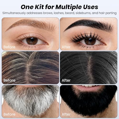 PERMANIA Lash Color Kit Black, 10 ml Instant Volumizing Coloring for Lashes and Brows Lasts up to 4 Weeks (Without Tools)