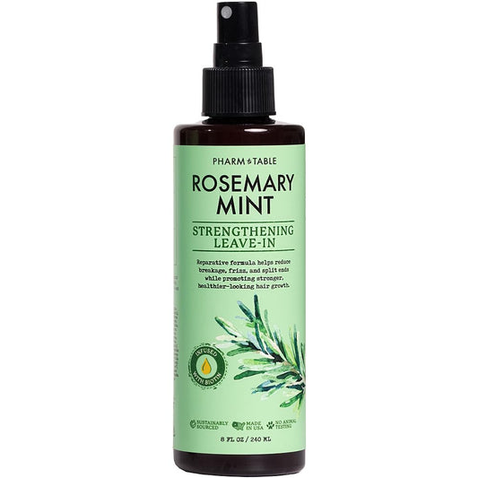 PHARM TO TABLE Rosemary & Mint Leave-In Conditioner - Nourishes, Detangles and Purifies the Scalp, Made With Frizz-Fighting Formula, 8oz