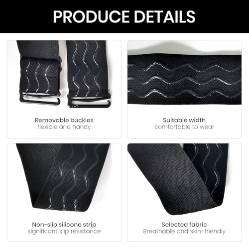 Adjustable Elastic Wig Band with Hooks No Slip Band 3 Pack Black - Wig Accessories
