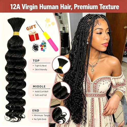 Boho Braiding Hair 40G Bundle - 12A Virgin Brazilian Human Hair