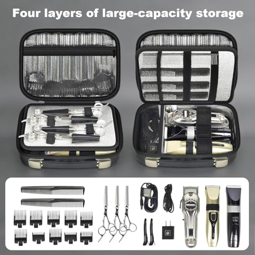 Professional Barber Bag for 3 Clippers & 4 Scissors - ANKHOH
