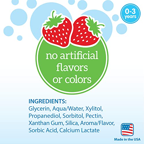 Baby Toothpaste Strawberry 1.4oz Fluoride-Free Learning Oral Care for Infants & Toddlers - Pack of 1