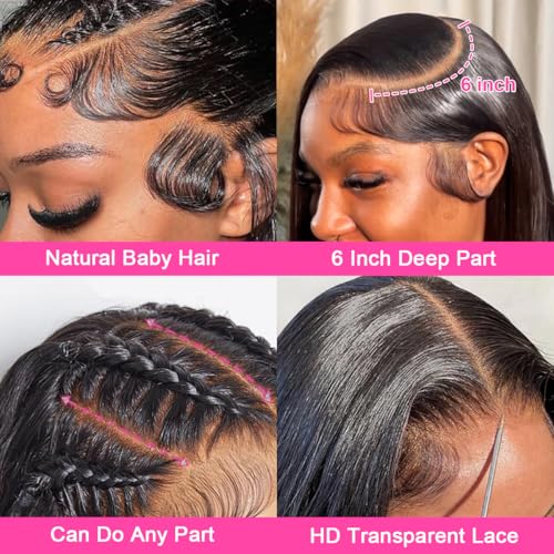 30" 13x6 Straight Lace Front Wig - 200% Density Virgin Human Hair