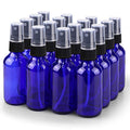 Wedama 2 oz Blue Glass Spray Bottles - 16 Pack Fine Mist Sprayers
