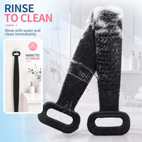 36" Extendable Silicone Back Scrubber with Dual Massage Sides