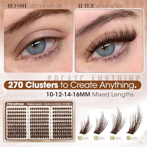Brown Lash Clusters – Wispy Fluffy Lash Extensions 10-16MM 270PCS