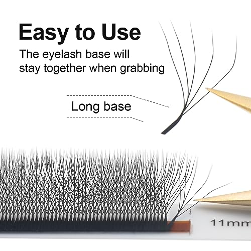 5D W Lash Extensions Premade Fans Faux Mink 8-15mm Mix