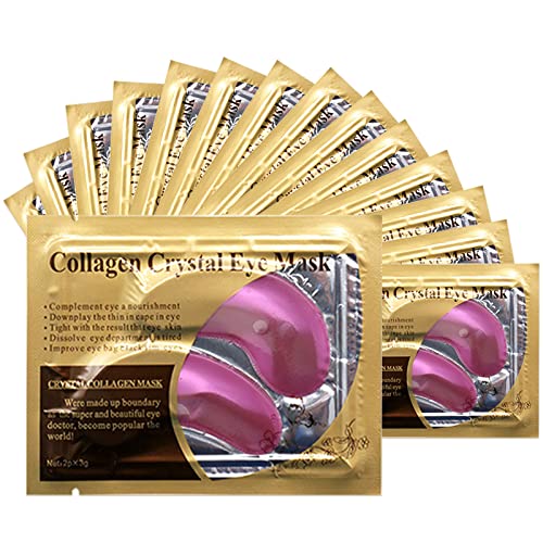 Jakuva Under Eye Patches 30 Pairs Collagen Eye Masks Eye Patches for Dark Circles and Puffy Eyes, Reduce Wrinkles, Gel Eye Mask Skincare for Moisturizing, Eye Bags Treatment, Pink