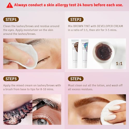 Lomansa Eyebrow Tint Kit Brown - 4 Week Color