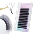 Double Tips 4D W Premade Fan Eyelash Extensions Volume Self Fanning False Lashes Faux Mink Matte Black Cluster Lash Extensions(0.07 D,8-15mm Mix)