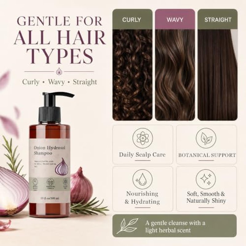 Onion Hydrosol Shampoo for Hair Growth with Rosemary & Biotin