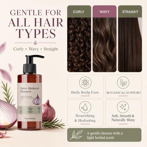 Onion Hydrosol Shampoo for Hair Growth with Rosemary & Biotin