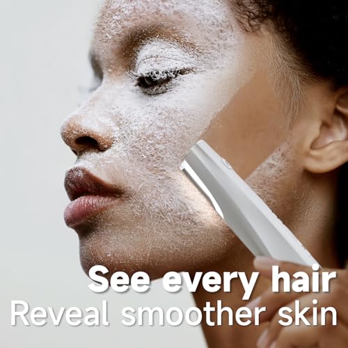 Liberex Dermaplane Razor Hair Identifier Spray for Women Face Shaving, Sonic Dermaplaning Tool Set for Peach Fuzz Removal