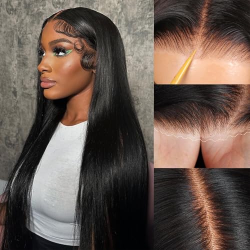28 Inch 13x6 Lace Front Wig Human Hair 200 Density Straight