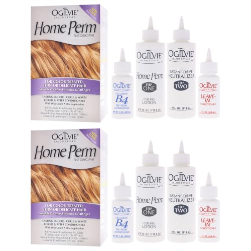 Ogilvie Salon Styles Home Perm Kit for Thin & Color-Treated Hair