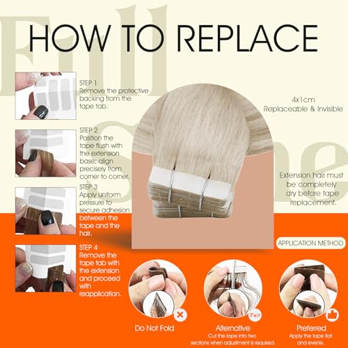 Full Shine Tape In Hair Extensions 10" Platinum Blonde 30G