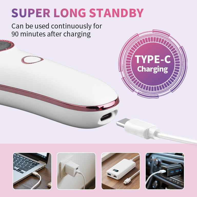 4-in-1 Electric Razor & Bikini Trimmer for Women - Rechargeable Wet/Dry Body Shaver for Face, Legs, Underarms, Pubic Hair, IPX6 Waterproof with LED Light & Travel Lock