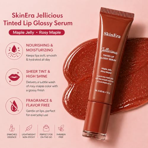 Jellicious Tinted Lip Gloss Serum - Rosy Maple Hydrating Jelly