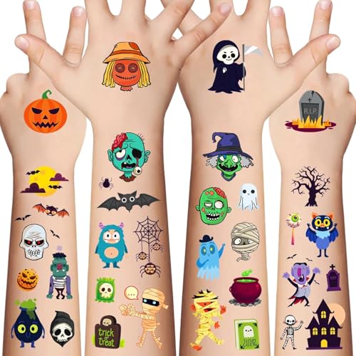 120 Halloween Temporary Tattoos - Party Favors & Goody Bag Stuffers