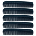 G.B.S Pocket Comb 5-Pack - Beard & Hair, Rounded Teeth