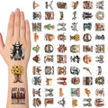 60 Brown Cowboy Temporary Tattoos - Western Party Favors