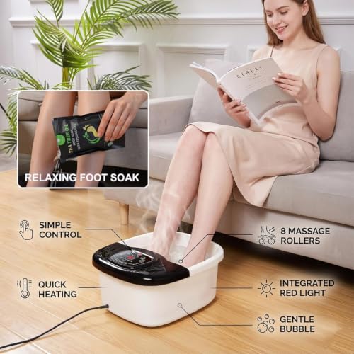 MODILIC Foot Spa Bath Massager with Heat, UV & Ozone, Bubbles & Blue Light