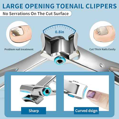 Professional Ingrown Toenail Tools 7-Piece Set ? 360¡Æ Rotating Nail Clipper, Toenail Lifter & Wide Opening Nipper | Podiatrist-Recommended Foot Care Kit for Thick & Ingrown Nails